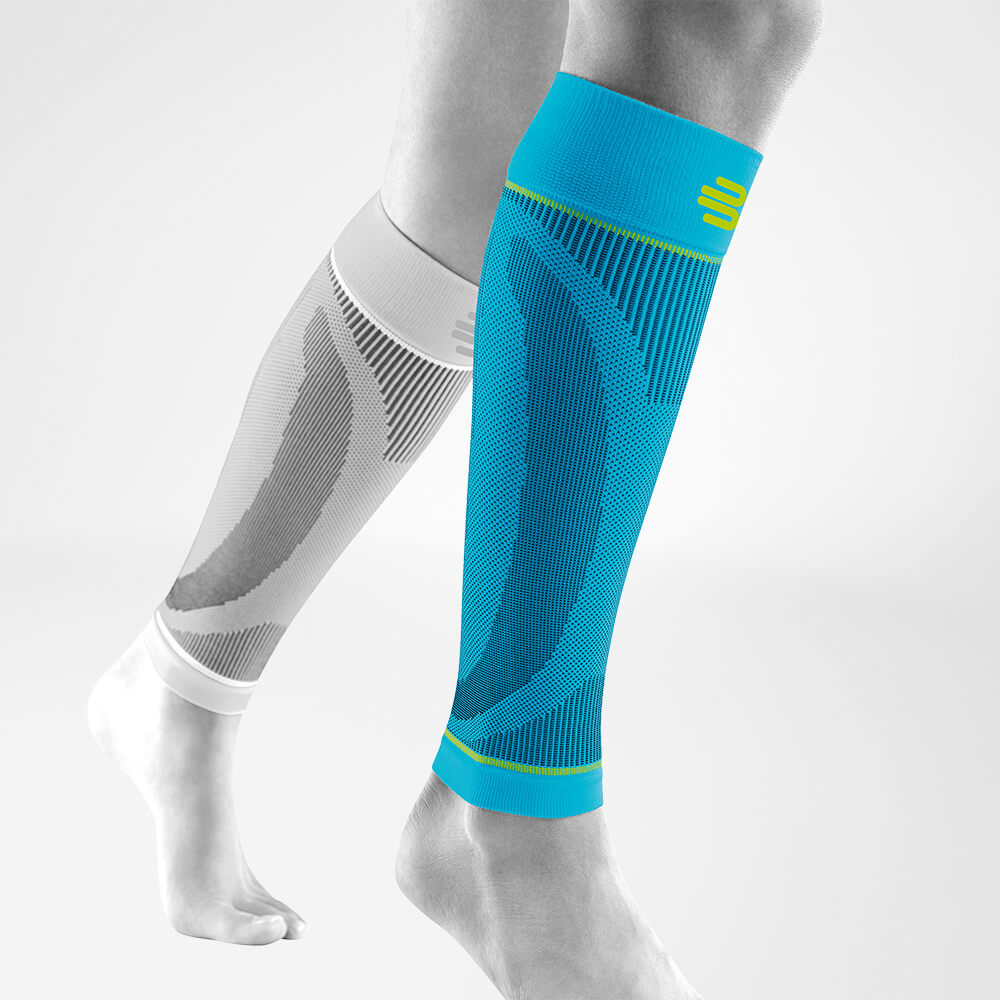 Complete view of the Rivera Color Lower Stock Sport Sleeves on the stylized gray leg