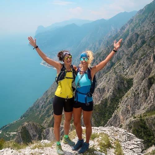 Influencer Magdalena Kalus & Anja Kaiser from @Youareanadventurestory Image of the two "You are on Adventure Story" women on a mountain summit