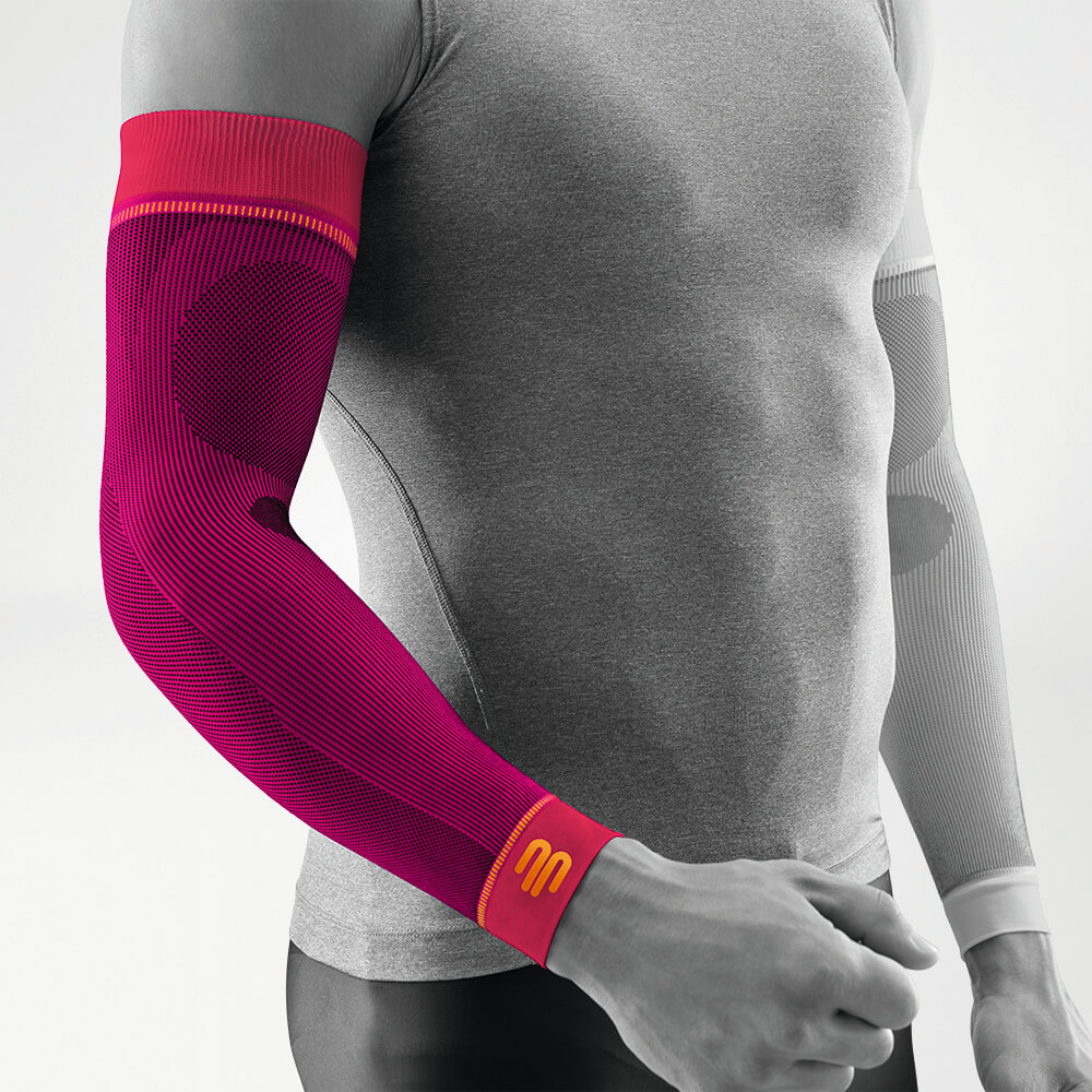 Completion of the Pink compression Sleev for the arm on the stylized gray body