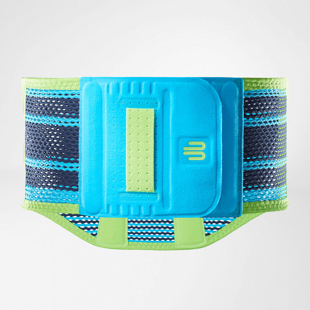 Detailed view of the back bandage with a focus on the hand loop for closing the product