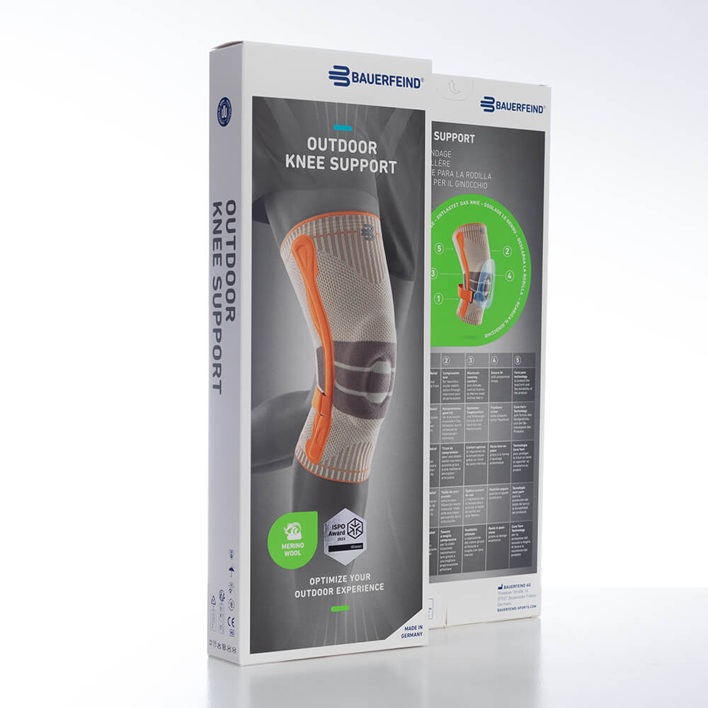 Packaging of the outdoor knee brace for athletic activities